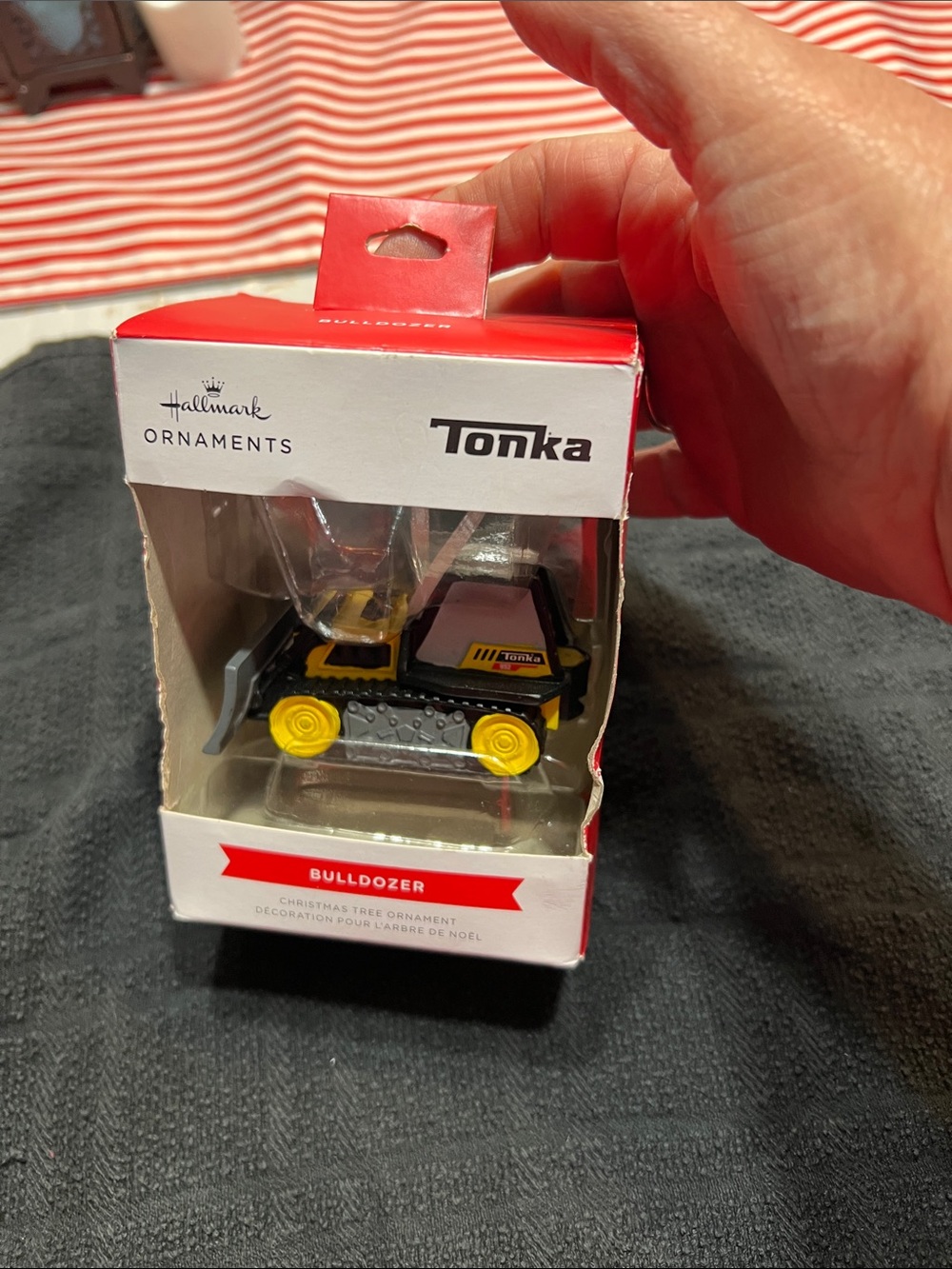 Tonka Yellow & Gray Bulldozer Hallmark Ornament - Picture 3 of 4